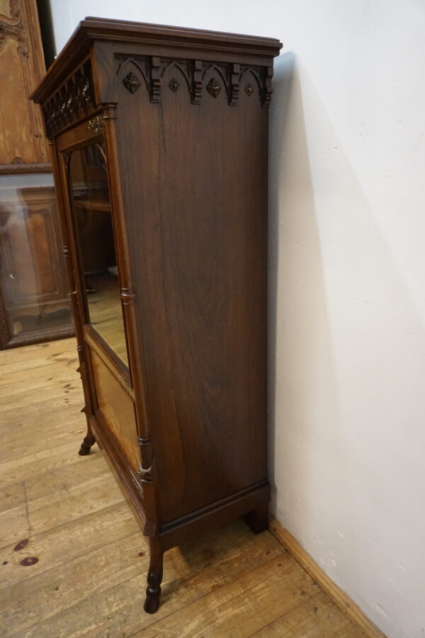 WITRYNA NEOGOTYCKA Z INTARSJĄ PALISANDER FRANCJA 1850r -1870r