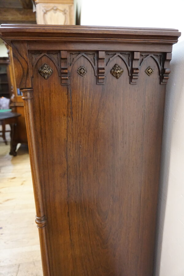 WITRYNA NEOGOTYCKA Z INTARSJĄ PALISANDER FRANCJA 1850r -1870r