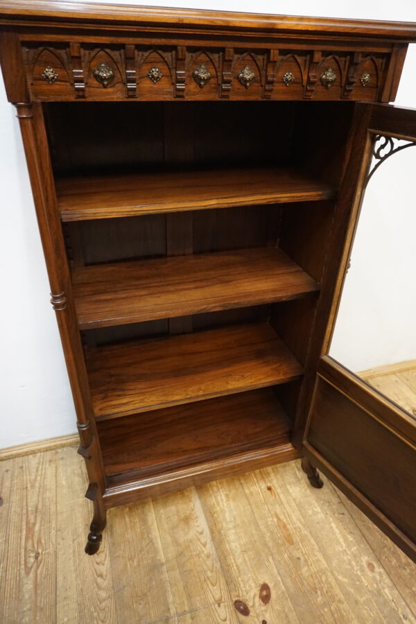 WITRYNA NEOGOTYCKA Z INTARSJĄ PALISANDER FRANCJA 1850r -1870r