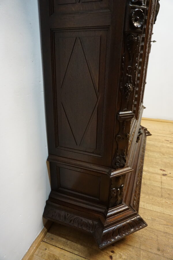 STARA FIGURALNA NIESPOTYKANA BIBLIOTECZKA BOGATO RZEŹBIONA FRANCJA