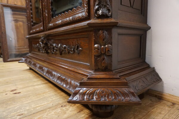 STARA FIGURALNA NIESPOTYKANA BIBLIOTECZKA BOGATO RZEŹBIONA FRANCJA