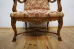 DOSTOJNY DUŻY FOTEL RZEŻBIONY GOBELIN KOPYTA