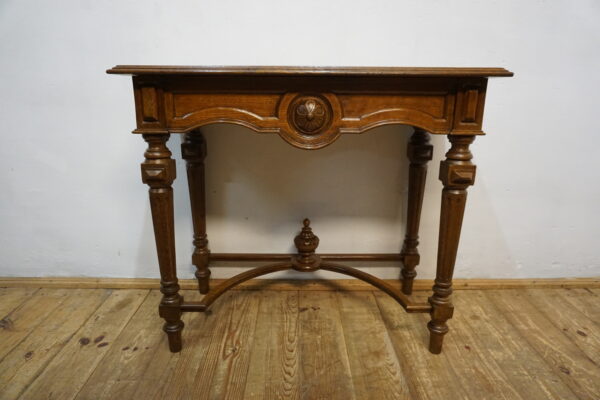 STARA DĘBOWA KONSOLA PRZYŚCIENNA LITY DĄB