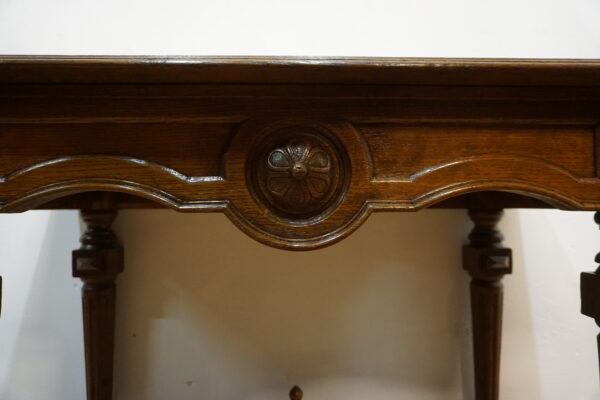 STARA DĘBOWA KONSOLA PRZYŚCIENNA LITY DĄB