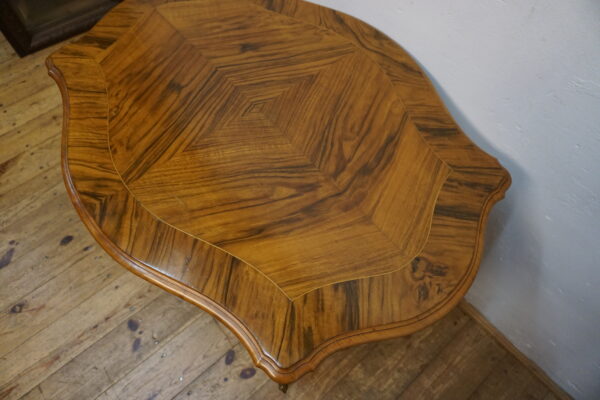 STARY STOLIK STÓŁ GIĘTE NOGI NEOROKOKO OKUCIA Z BRĄZU