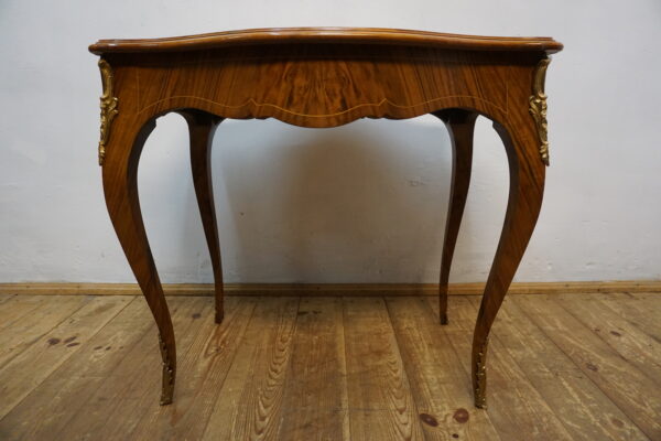 STARY STOLIK STÓŁ GIĘTE NOGI NEOROKOKO OKUCIA Z BRĄZU