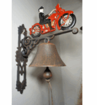 PIĘKNY ŻELIWNY DZWON DZWONECZEK MOTOR DOM I OGRÓD