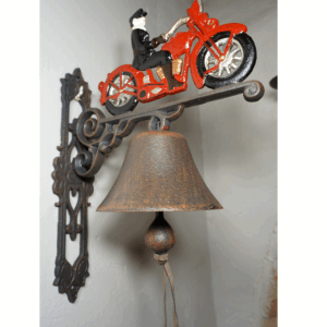 PIĘKNY ŻELIWNY DZWON DZWONECZEK MOTOR DOM I OGRÓD