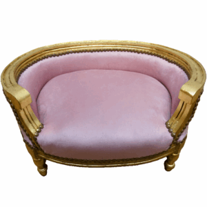 Eleganckie legowisko dla psa kota – stylowe i wygodne róż i złoto