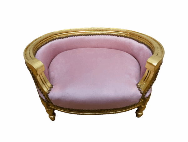 Eleganckie legowisko dla psa kota – stylowe i wygodne róż i złoto