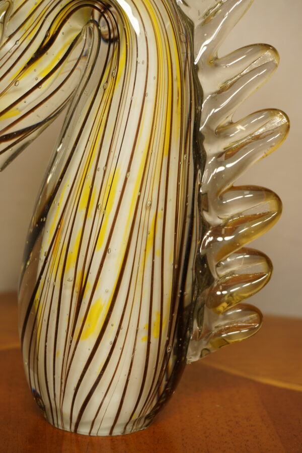 SZKŁO STYLU MURANO, FIGURA GŁOWA KONIKA