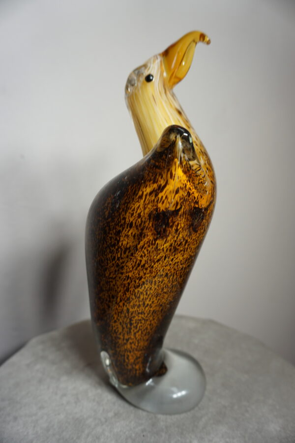 SZKŁO W STYLU MURANO, FIGURKA ORZEŁ