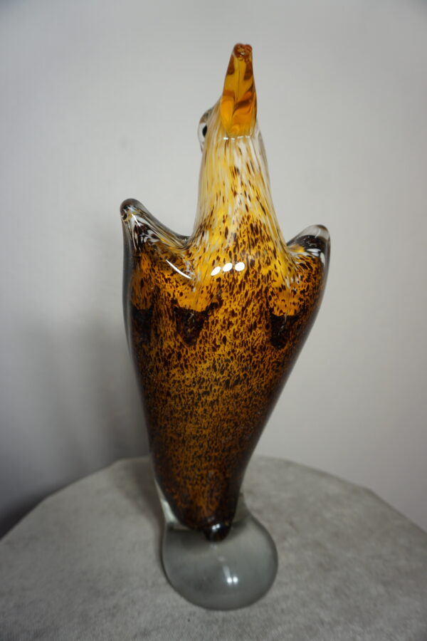 SZKŁO W STYLU MURANO, FIGURKA ORZEŁ