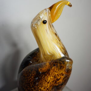 SZKŁO W STYLU MURANO, FIGURKA ORZEŁ