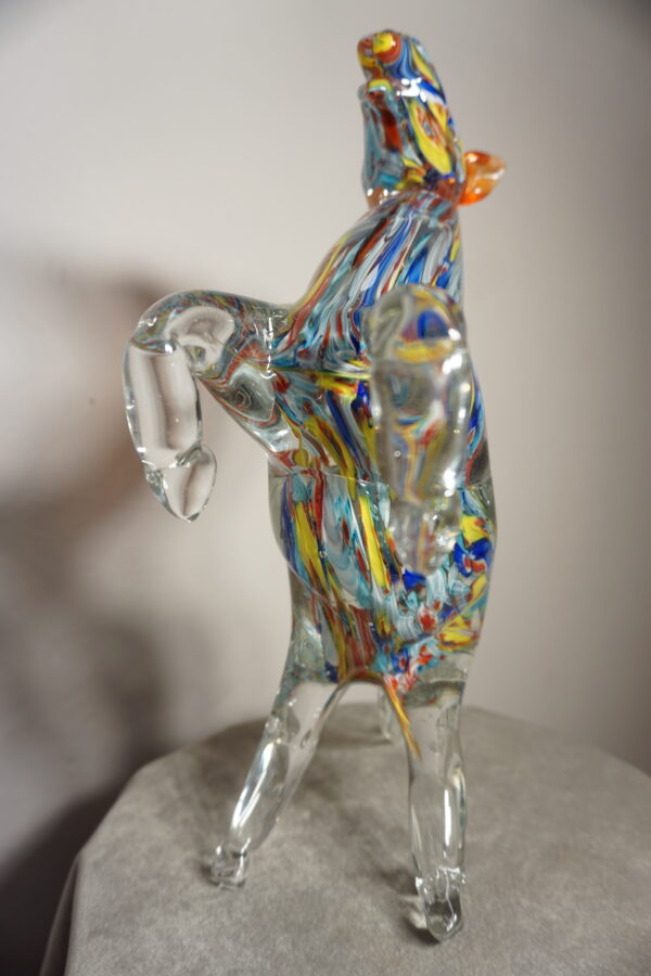 SZKŁO W STYLU MURANO, FIGURKA KONIA NA DWÓCH KOPYTACH!