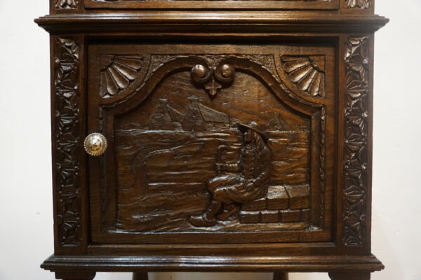 SZAFKA BRETROŃSKA STOLIK NOCNY BOGATO RZEŹBIONA