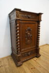 DĘBOWA KOMODA NEORENESANS RZEŹBIONA SPIRALNE KOLUMNY