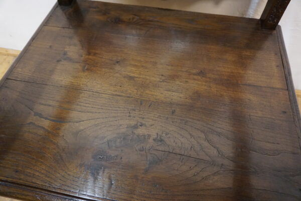 BOGATO RZEŹBIONY FOTEL BRETOŃSKI LITY DĄB XIX wiek FRANCJA