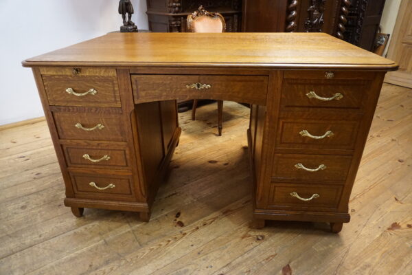 DWUSTRONNE DWUOSOBOWE BIURKO W STYLU KLASYCZNYM 1920-1930 r