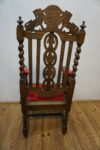 DOSTOJNY RZEŹBIONY FOTEL DĘBOWY NEORENESANS