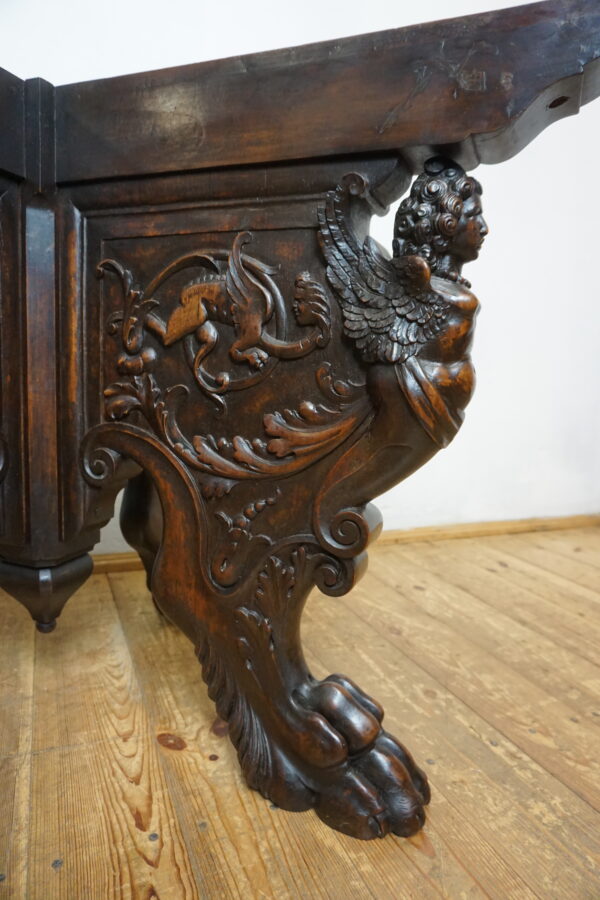 STARY GABINETOWY STÓŁ KARCIAK BAROK