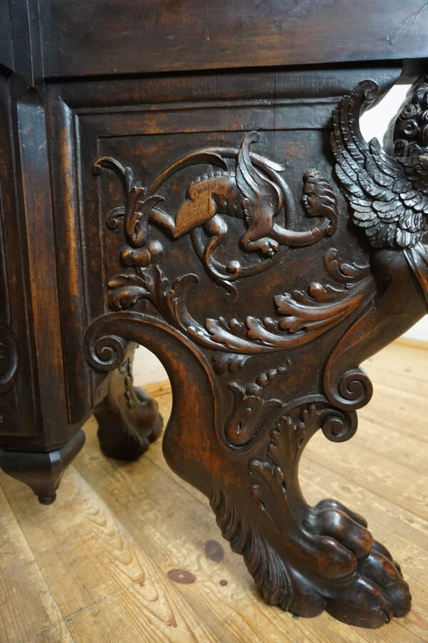 STARY GABINETOWY STÓŁ KARCIAK BAROK