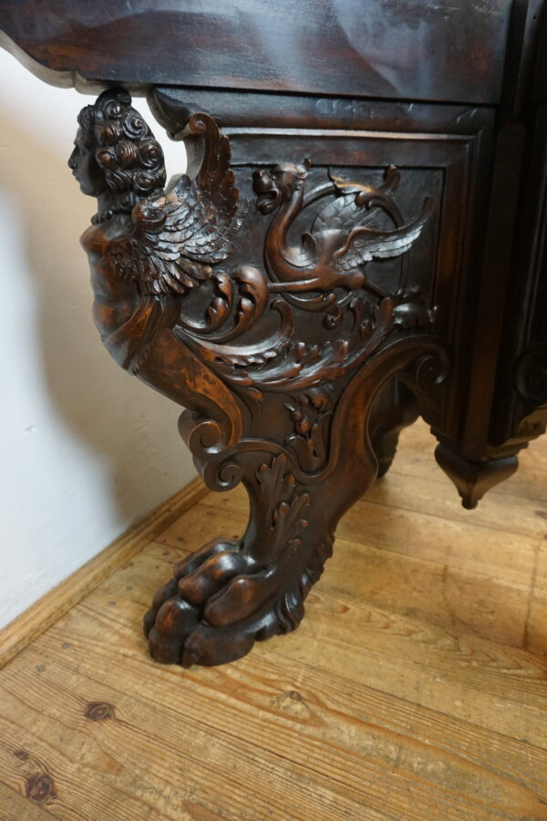 STARY GABINETOWY STÓŁ KARCIAK BAROK