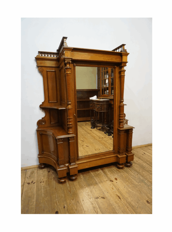 STARA KOMODA BIELIŹNIARKA Z LUSTREM NIESPOTYKANA