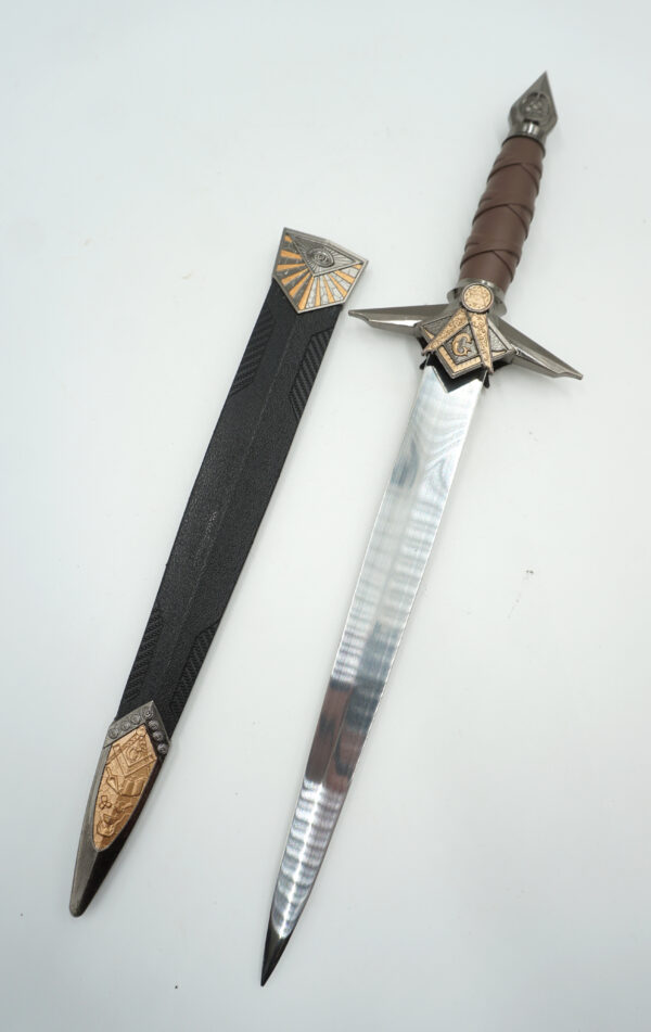 DEKORACYJNY MASOŃSKI KORDZIK ILLUMINATI SZTYLET