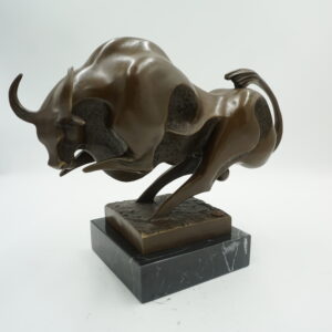 FIGURA Z BRĄZU BYK SIŁA GIEŁDA HOSSA