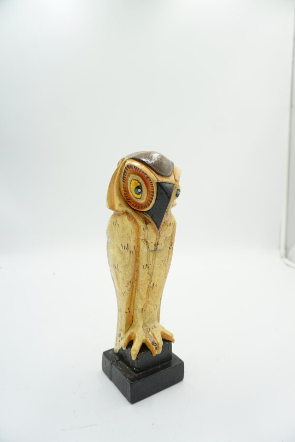 ŻELIWNA FIGURKA SOWA KOLOROWA