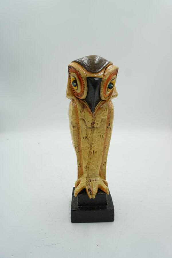 ŻELIWNA FIGURKA SOWA KOLOROWA