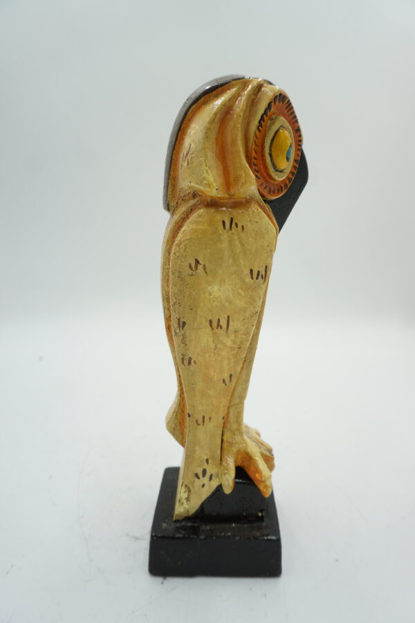 ŻELIWNA FIGURKA SOWA KOLOROWA