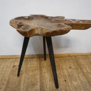 DREWNIANY STOLIK STOLICZEK RUSTYKALNY NIEREGULARNY KSZTAŁT LOFT