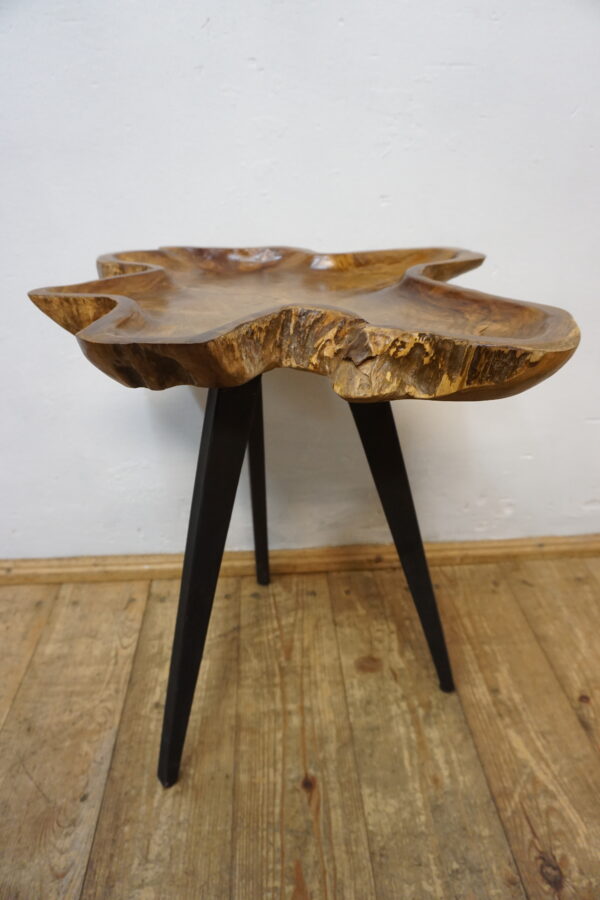 DREWNIANY STOLIK STOLICZEK RUSTYKALNY NIEREGULARNY KSZTAŁT LOFT