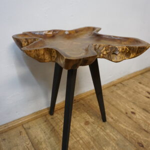 DREWNIANY STOLIK STOLICZEK RUSTYKALNY NIEREGULARNY KSZTAŁT LOFT