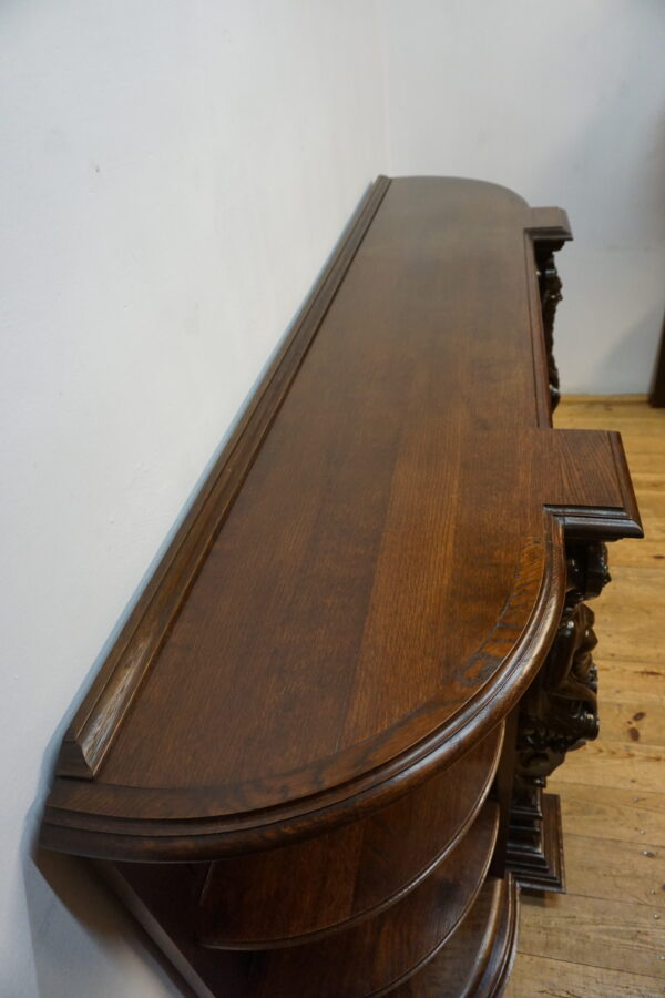 WIELKI FIGURALNY BUFET Z PRZESZKLENIEM DUŻY