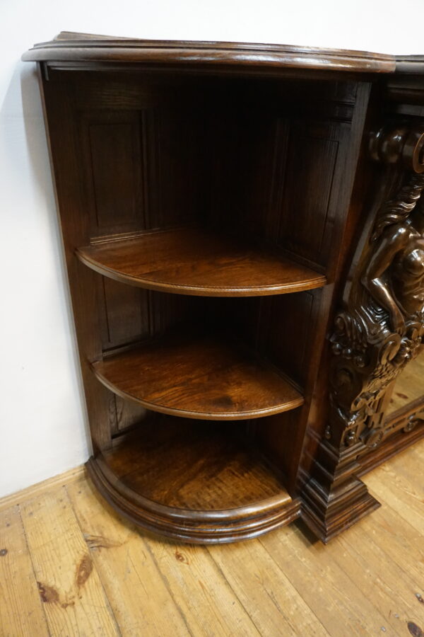 WIELKI FIGURALNY BUFET Z PRZESZKLENIEM DUŻY