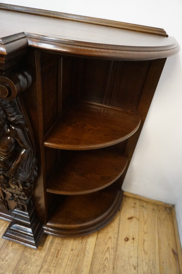 WIELKI FIGURALNY BUFET Z PRZESZKLENIEM DUŻY