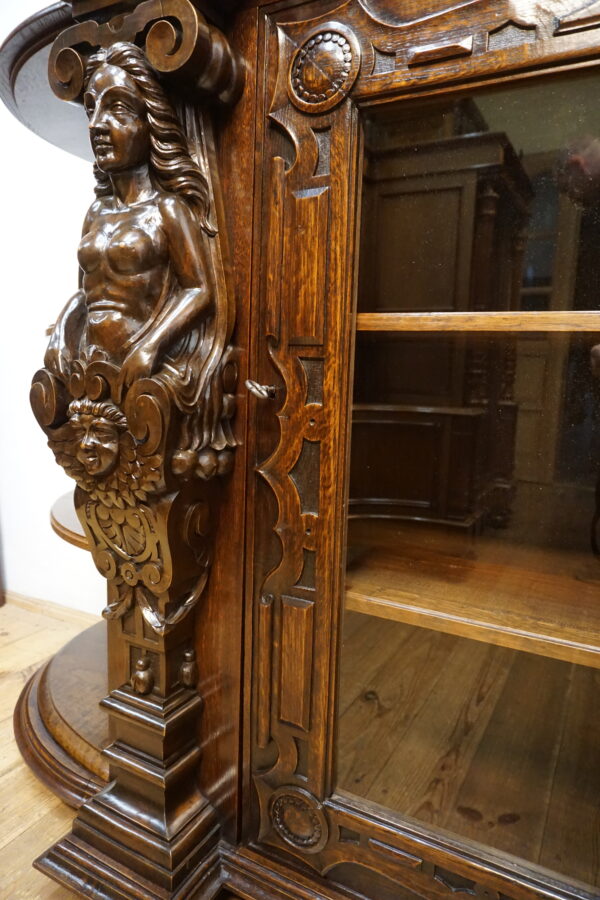 WIELKI FIGURALNY BUFET Z PRZESZKLENIEM DUŻY