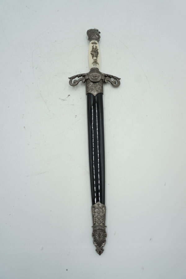 DEKORACYJNY KORDZIK NÓŻ SZTYLET RYCERSKI Z POCHWĄ