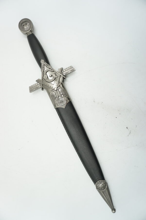 DEKORACYJNY MASOŃSKI MIECZ CEREMONIALNY SZTYLET - KORDZIK.