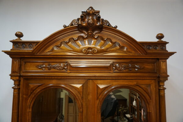 DWUDRZWIOWA SZAFA PAŁACOWA Z LUSTRAMI FRANCJA ORYGINAŁ LITY ORZECH