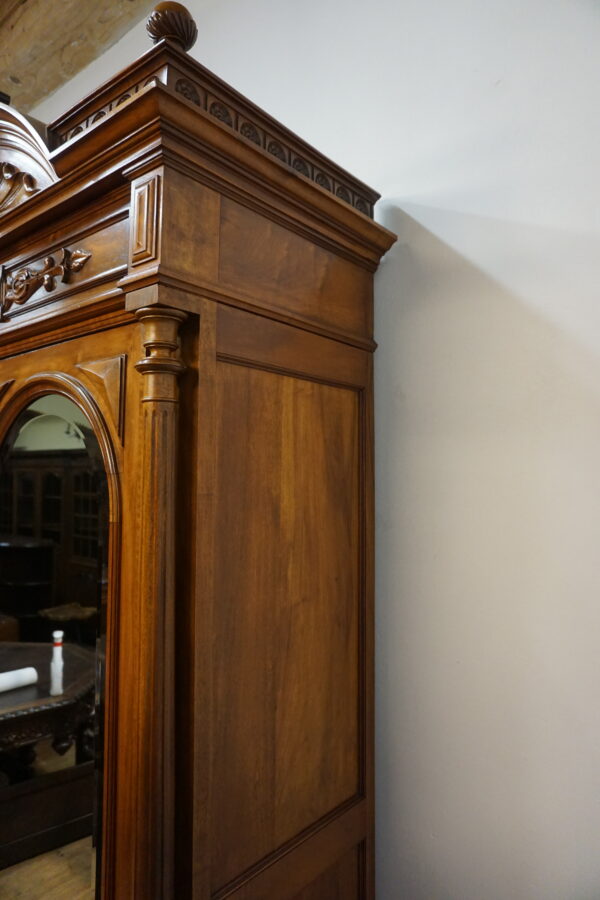 DWUDRZWIOWA SZAFA PAŁACOWA Z LUSTRAMI FRANCJA ORYGINAŁ LITY ORZECH