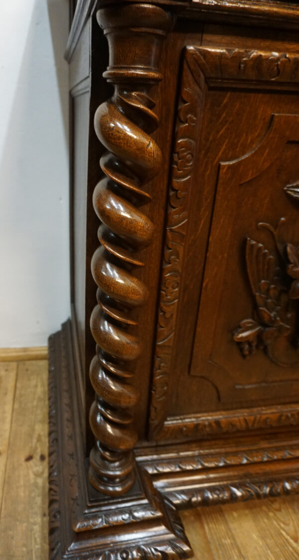 STARA MYŚLIWSKA KOMODA NEORENESANS FRANCJA PTAK I ZAJĄC