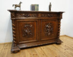 STARA MYŚLIWSKA KOMODA NEORENESANS FRANCJA PTAK I ZAJĄC