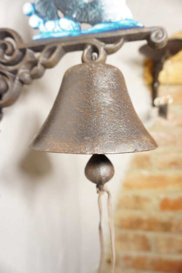 PIĘKNY DEKORACYJNY ŻELIWNY DZWON DZWONEK RYBA