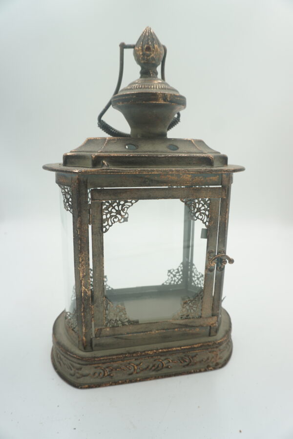 DEKORACYJNY ZIELONY LAMPION LAMPKA na świece DOM TARAS