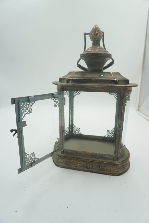 DEKORACYJNY ZIELONY LAMPION LAMPKA na świece DOM TARAS