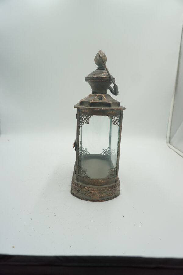 DEKORACYJNY ZIELONY LAMPION LAMPKA na świece DOM TARAS